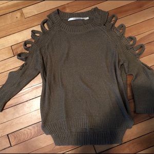LF (pippa Lynn) brown cut out sweater size small